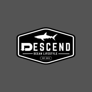 Descend shark logo sticker